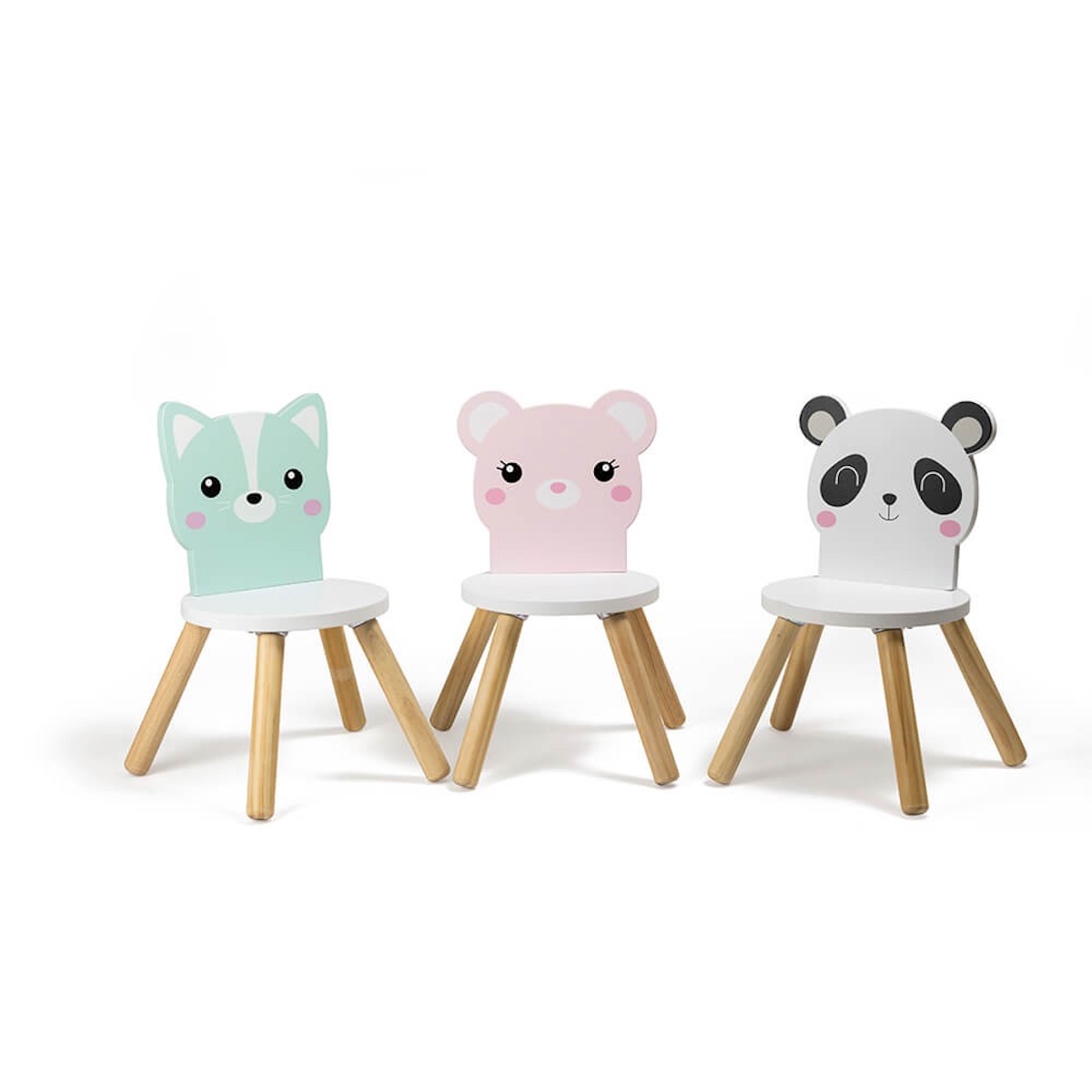 Chaise enfant en bois en forme de chaton KIRUMY Eurekakids