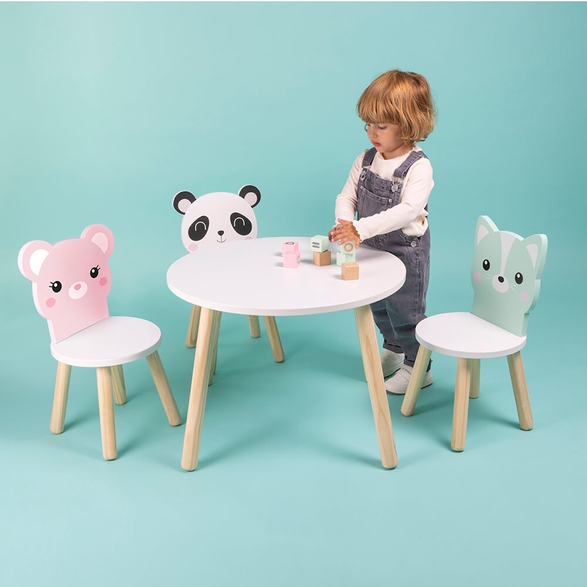 Chaise enfant en bois en forme de chaton KIRUMY Eurekakids