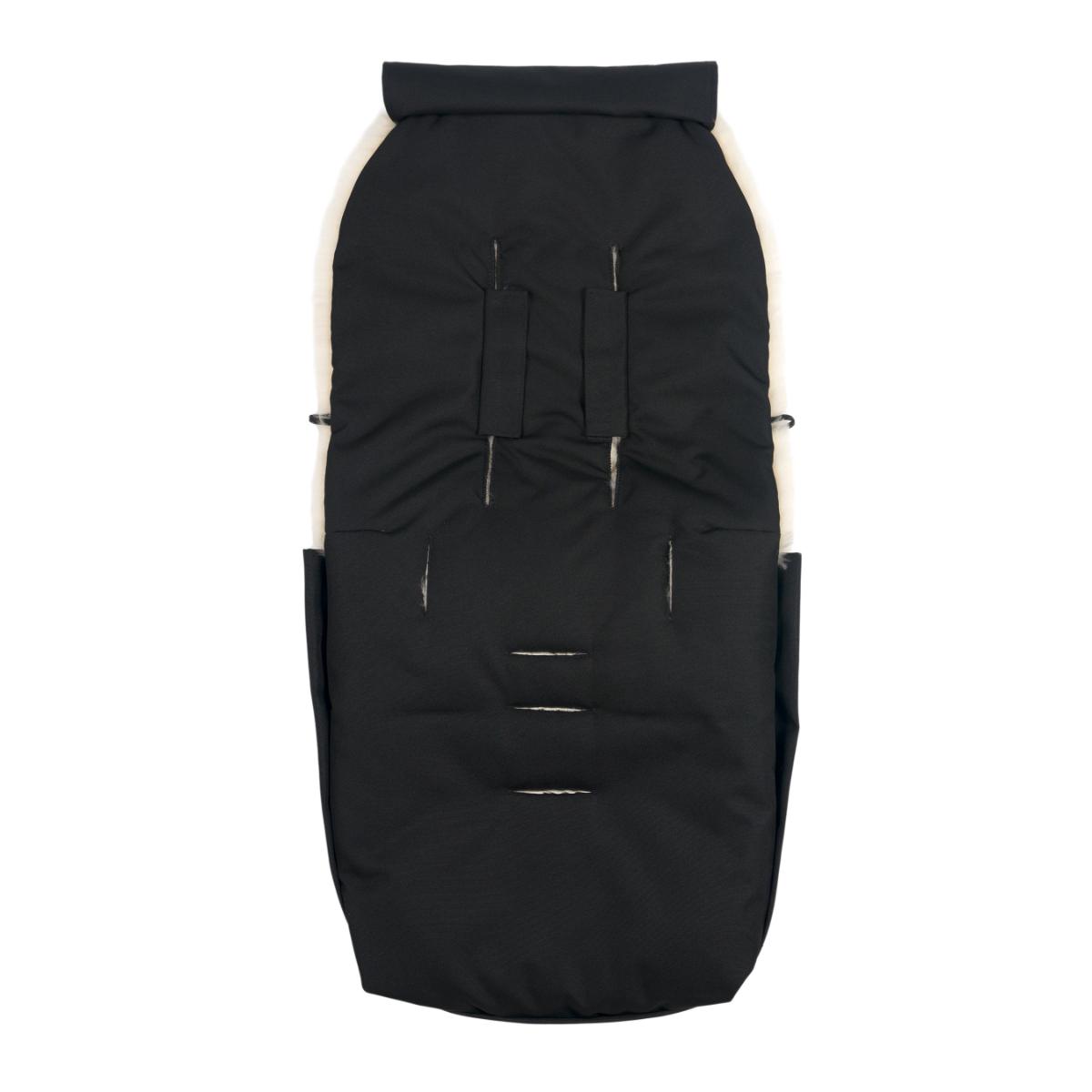 Chancelière en peau de mouton PUFFMUFF Binibamba noir milk