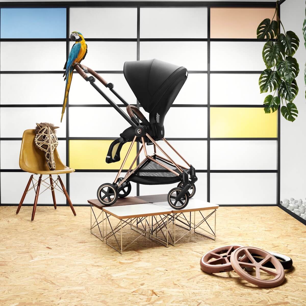 Châssis poussette MIOS Cybex Chrome Brown