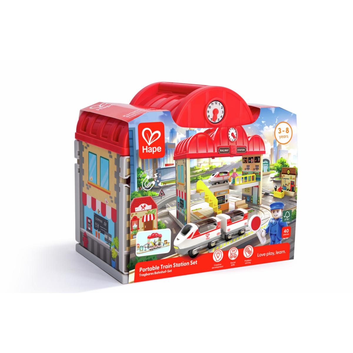 Coffret circuit de train portable Hape