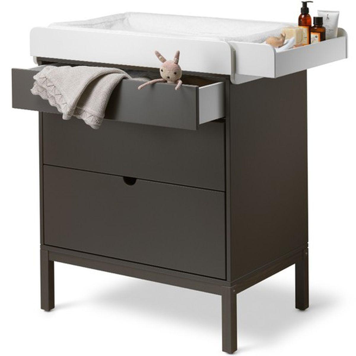 abitarekids.fr Commode 3 tiroirs HOME Stokke gris brume