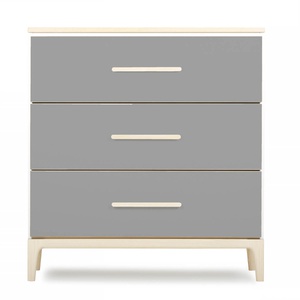 Commode 3 tiroirs NADO Curve finition frêne slate grey