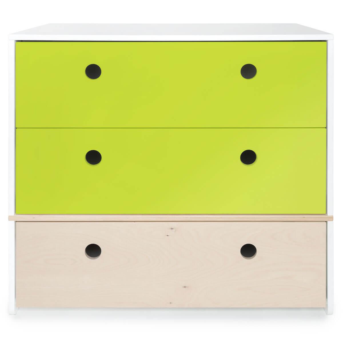 Commode COLORFLEX façades tiroirs lime-lime-white wash