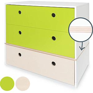 Commode COLORFLEX façades tiroirs lime-lime-white wash