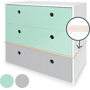 Commode COLORFLEX façades tiroirs mint-mint-pearl grey
