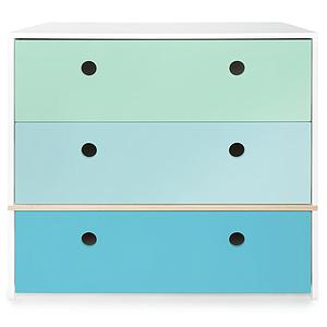Commode COLORFLEX façades tiroirs mint-sky blue-paradise blue