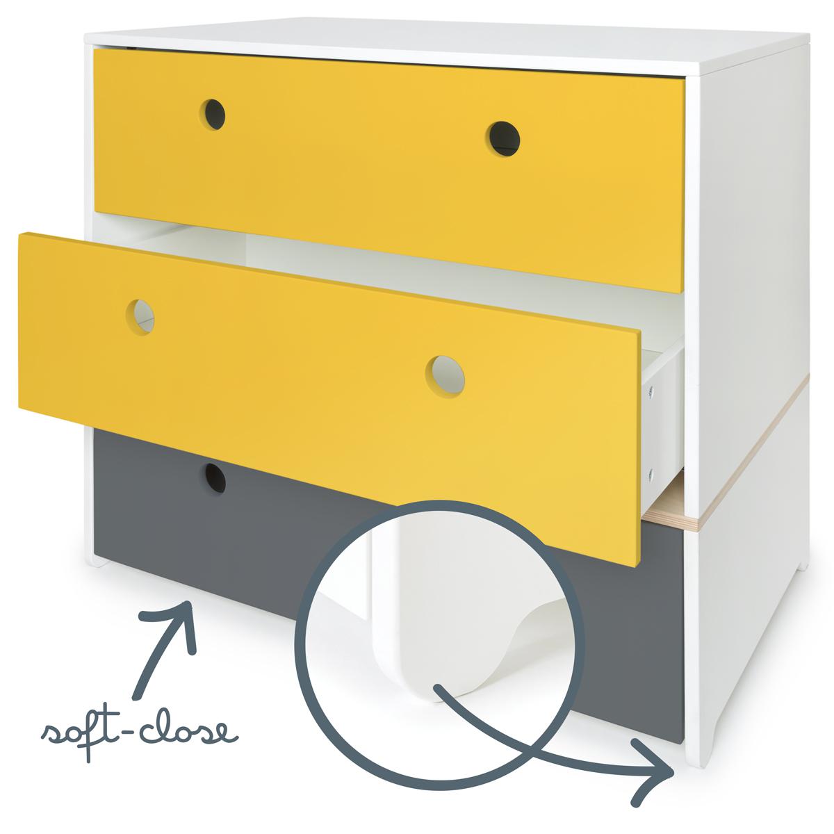 Commode COLORFLEX façades tiroirs nectar yellow-nectar yellow-space grey