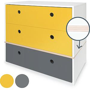 Commode COLORFLEX façades tiroirs nectar yellow-nectar yellow-space grey