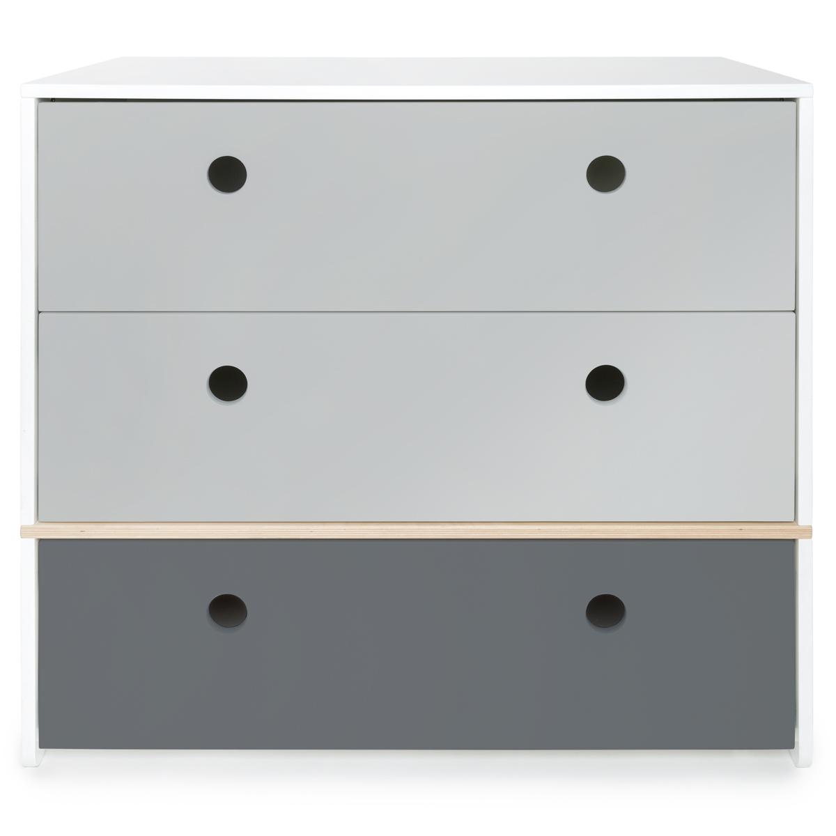 Commode COLORFLEX façades tiroirs pearl grey-pearl grey-space grey