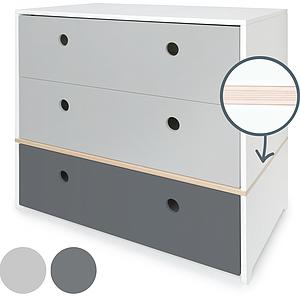 Commode COLORFLEX façades tiroirs pearl grey-pearl grey-space grey