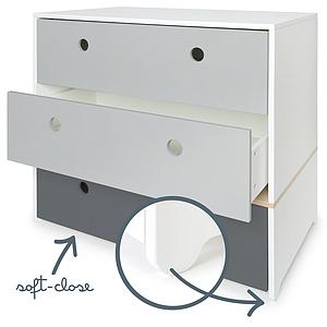 Commode COLORFLEX façades tiroirs pearl grey-pearl grey-space grey