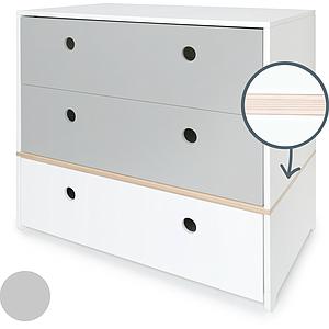 Commode COLORFLEX façades tiroirs pearl grey-pearl grey-white