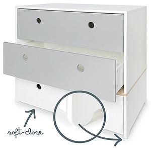 Commode COLORFLEX façades tiroirs pearl grey-pearl grey-white