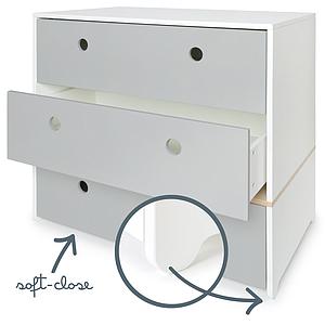 Commode COLORFLEX façades tiroirs pearl grey 