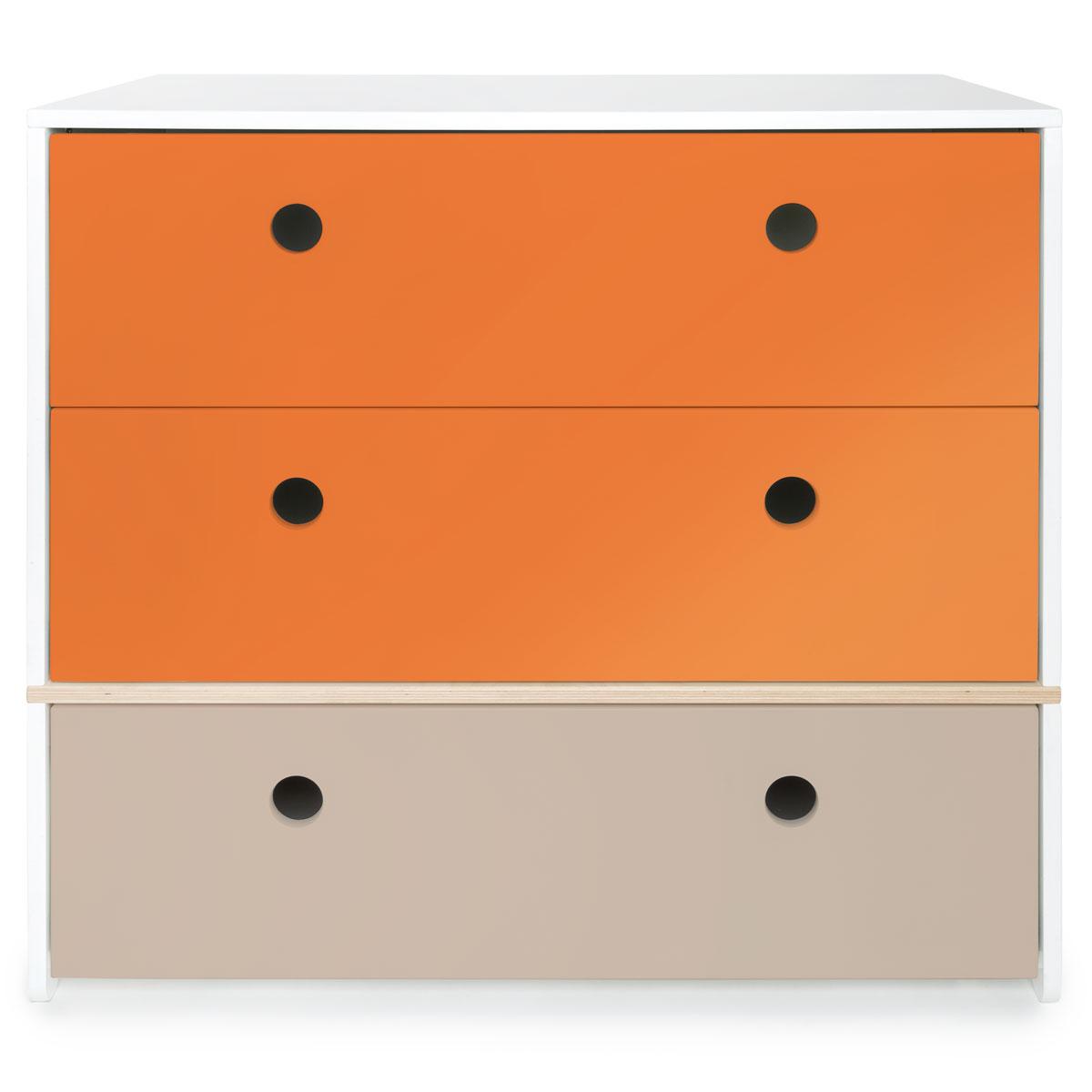 Commode COLORFLEX façades tiroirs pure orange-pure orange-warm grey