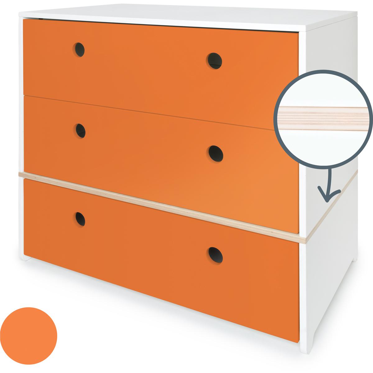 Commode COLORFLEX façades tiroirs pure orange