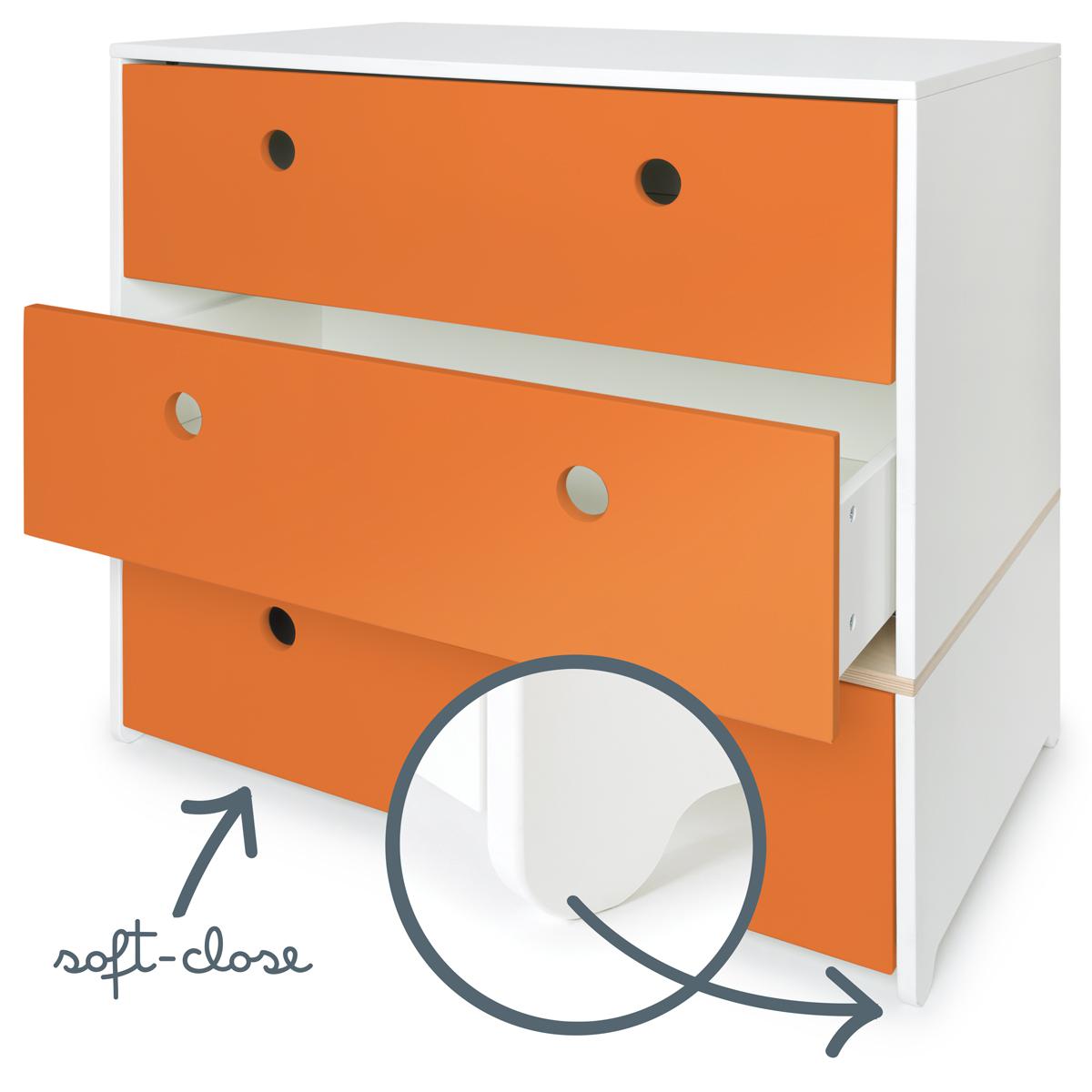 Commode COLORFLEX façades tiroirs pure orange