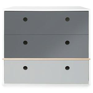 Commode COLORFLEX façades tiroirs space grey-space grey-pearl grey