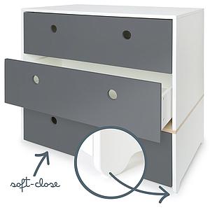 Commode COLORFLEX façades tiroirs space grey