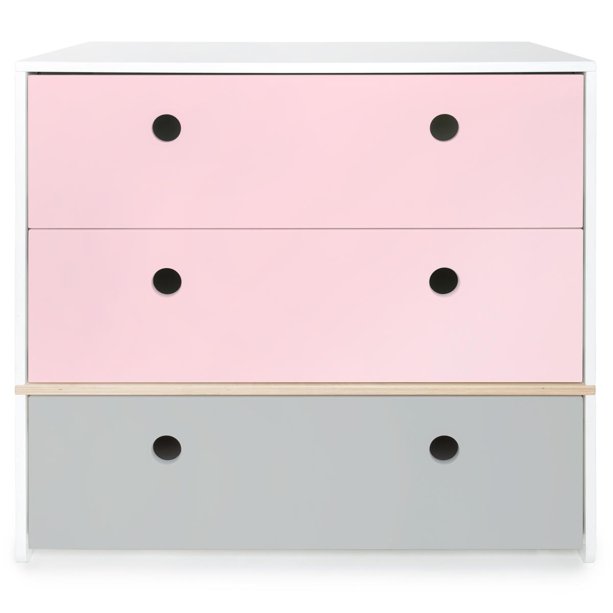 Commode COLORFLEX façades tiroirs sweet pink-sweet pink-pearl grey