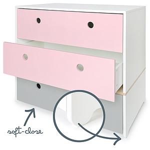 Commode COLORFLEX façades tiroirs sweet pink-sweet pink-pearl grey