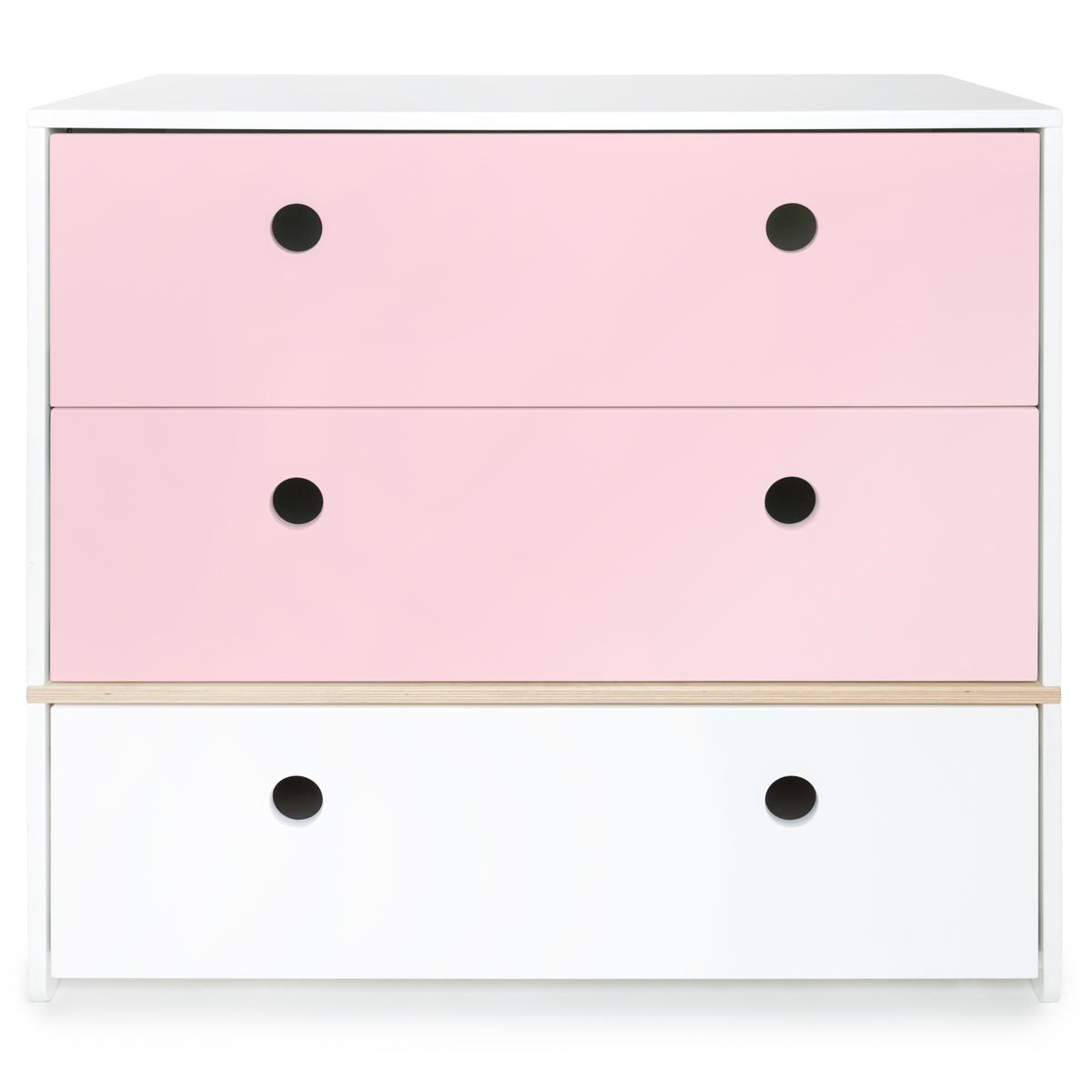 Commode COLORFLEX façades tiroirs sweet pink-sweet pink-white