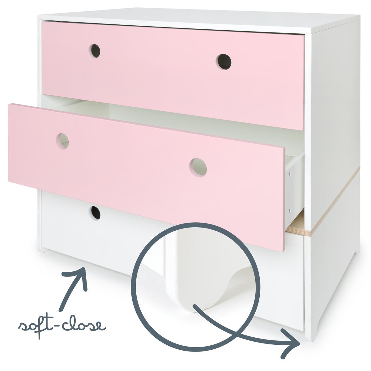Commode COLORFLEX façades tiroirs sweet pink-sweet pink-white