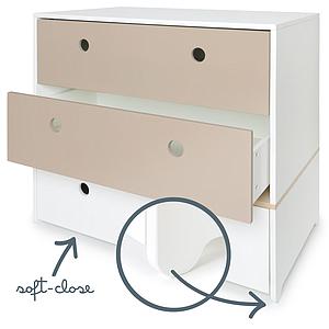 Commode COLORFLEX façades tiroirs warm grey-warm grey-white
