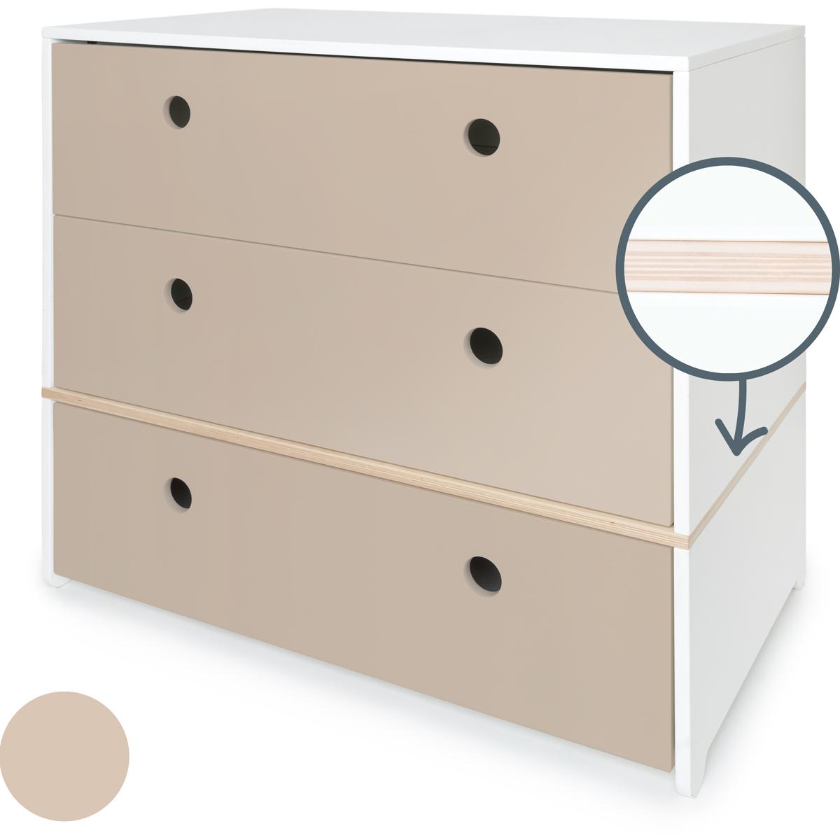 Commode COLORFLEX façades tiroirs warm grey