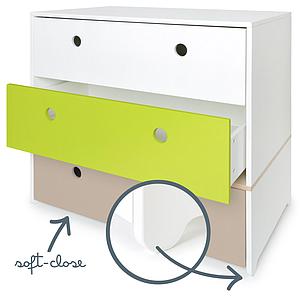 Commode COLORFLEX façades tiroirs white-lime-warm grey