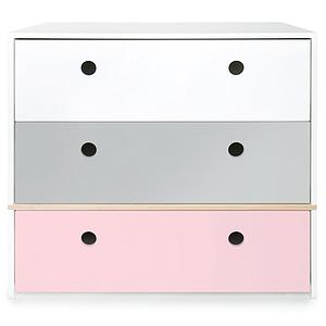 Commode COLORFLEX façades tiroirs white-pearl grey-sweet pink