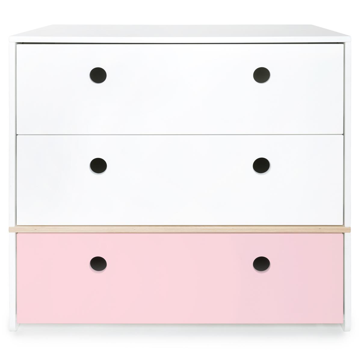 Commode COLORFLEX façades tiroirs white-white-sweet pink