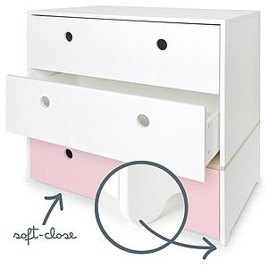 Commode COLORFLEX façades tiroirs white-white-sweet pink