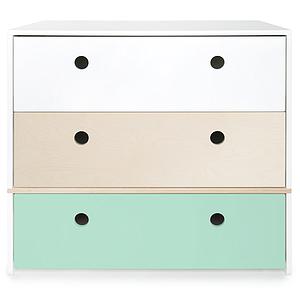 Commode COLORFLEX façades tiroirs white-white wash-mint