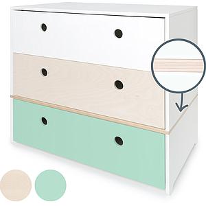 Commode COLORFLEX façades tiroirs white-white wash-mint
