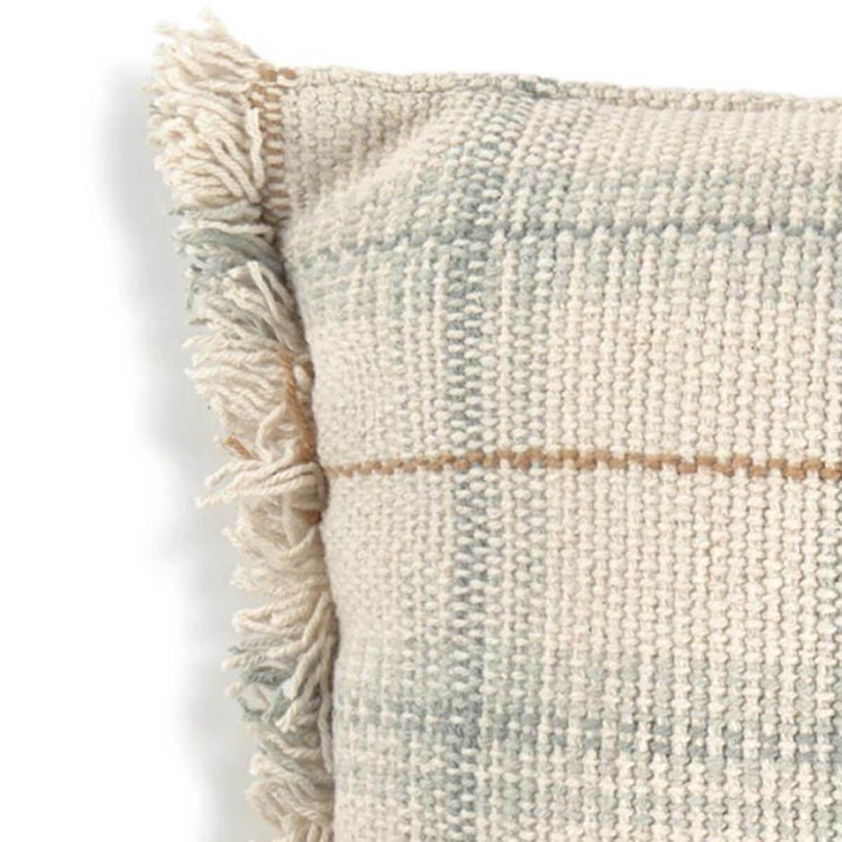 Coussin 25x40cm HANDLOOM Wouf wouf Lorena Canals blue sage