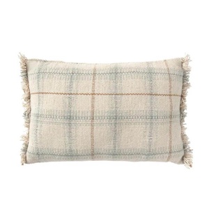 Coussin 25x40cm HANDLOOM Wouf wouf Lorena Canals blue sage