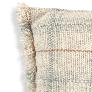 Coussin 25x40cm HANDLOOM Wouf wouf Lorena Canals blue sage