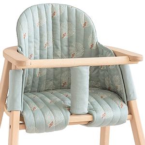 Coussin chaise haute GROWING GREEN Nobodinoz white gatsby-antique green