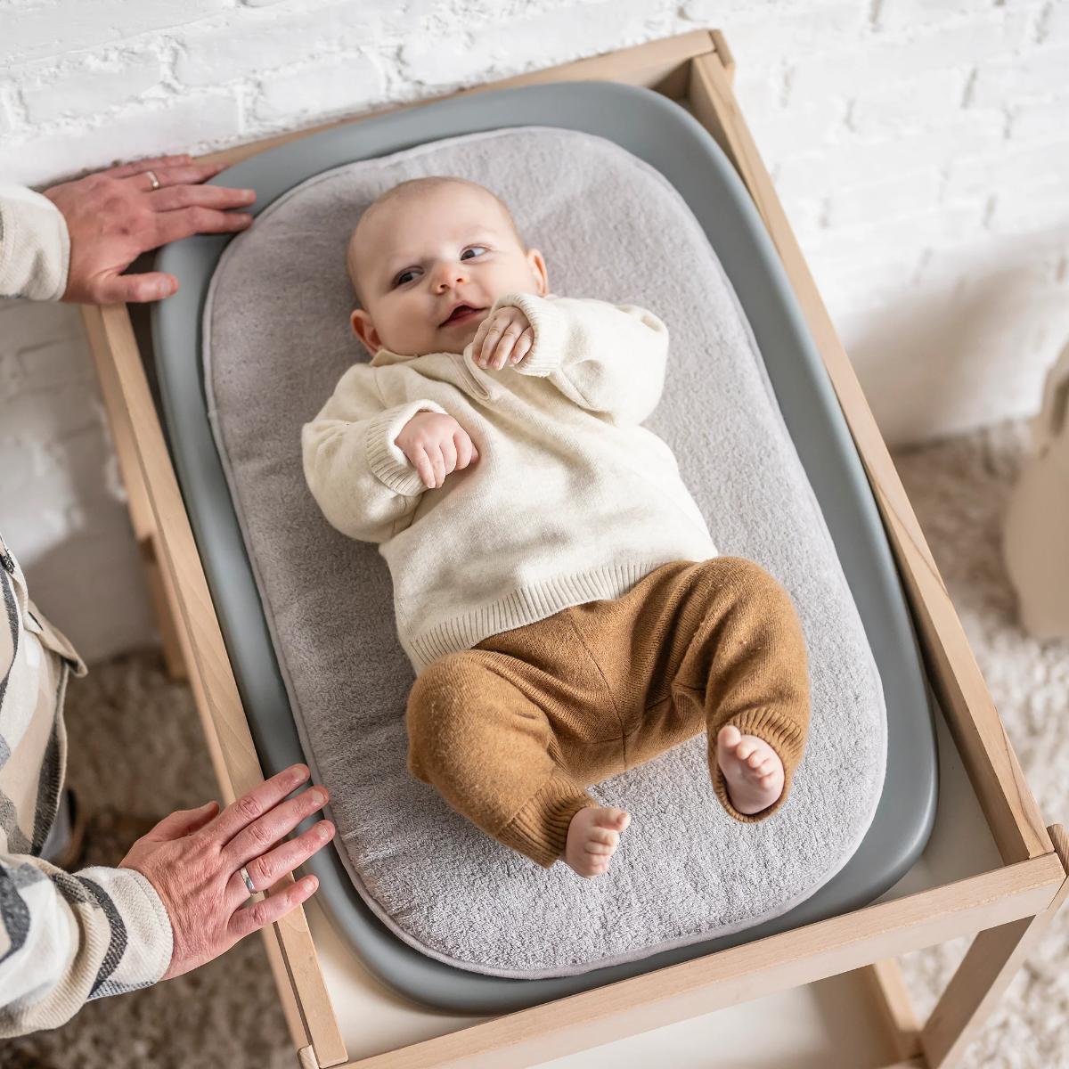 Coussin pour matelas à langer Nattou gris éponge