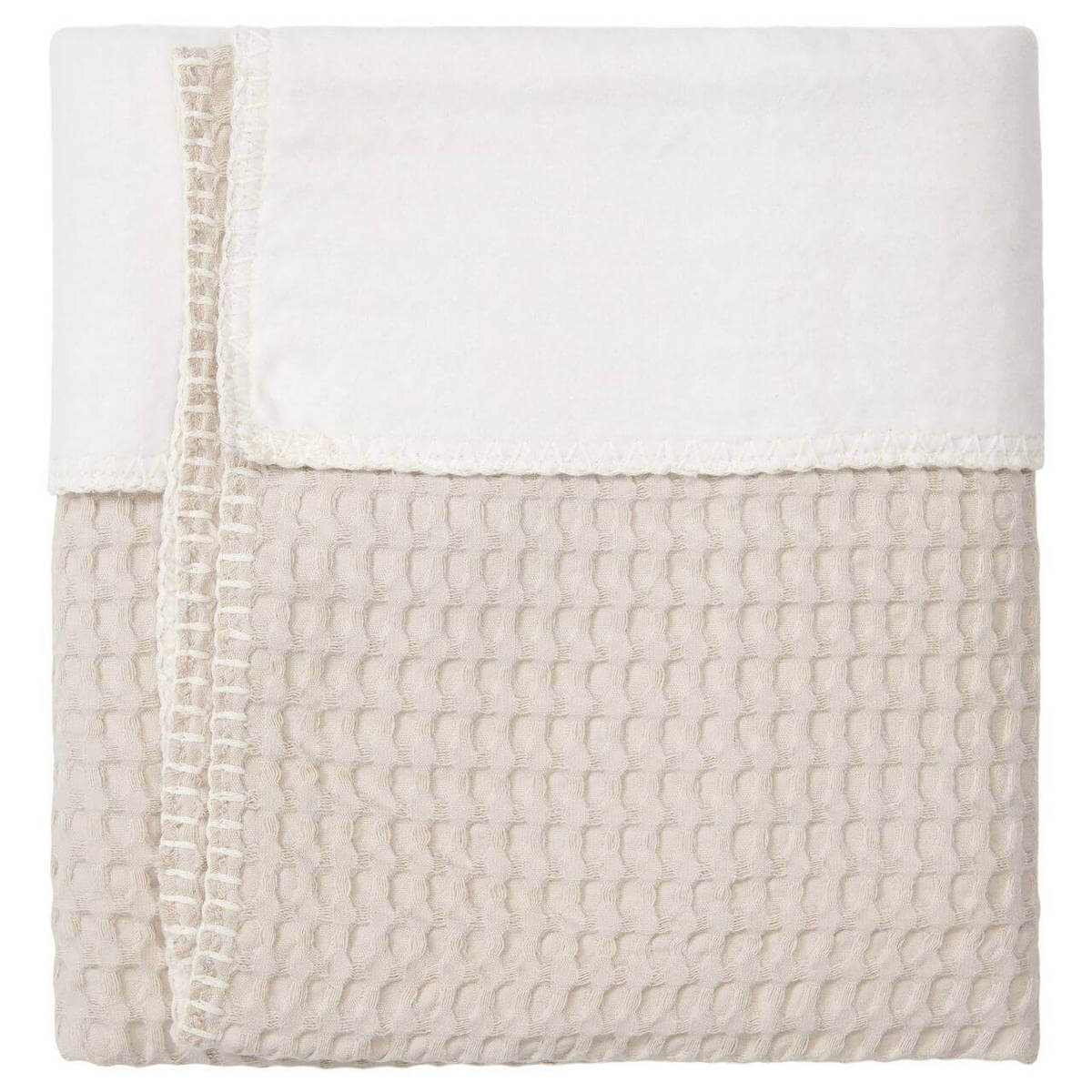 Couverture berceau cotton polaire AMSTERDAM Koeka sand