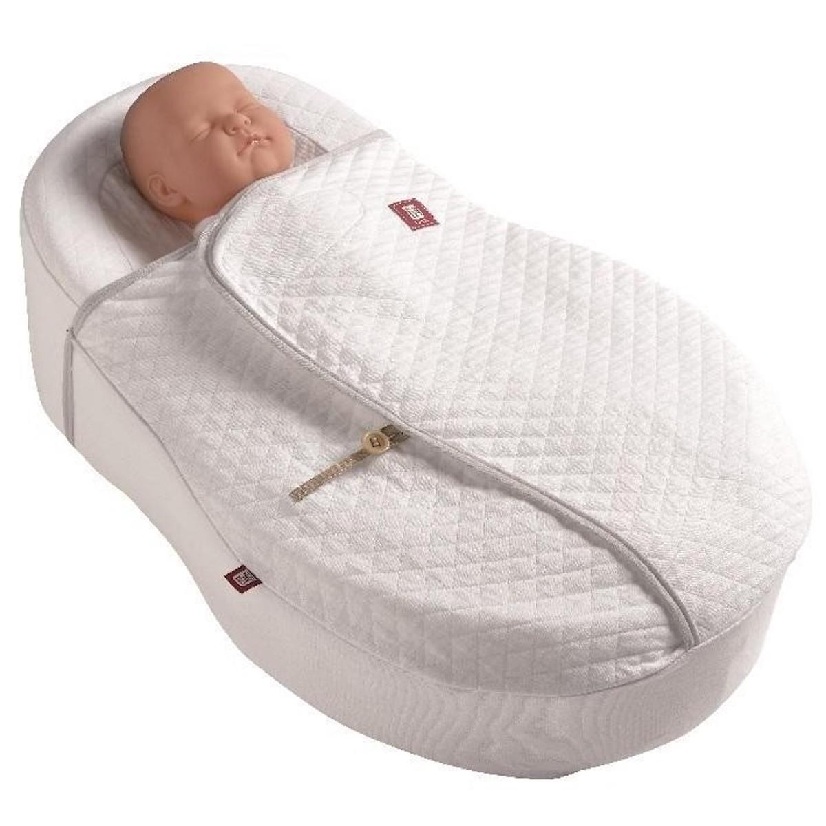 Couverture légère 0-3M COCOONACOVER Redcastle fleur de coton-blanc