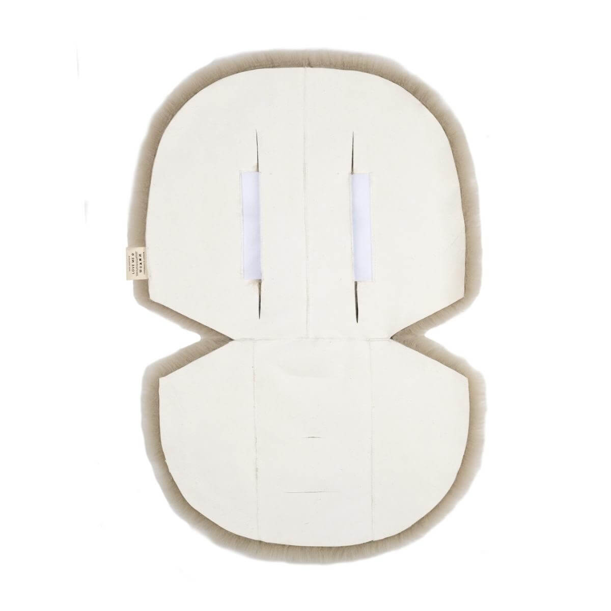 Doudou en peau de mouton - Harnais fixe Binibamba milk