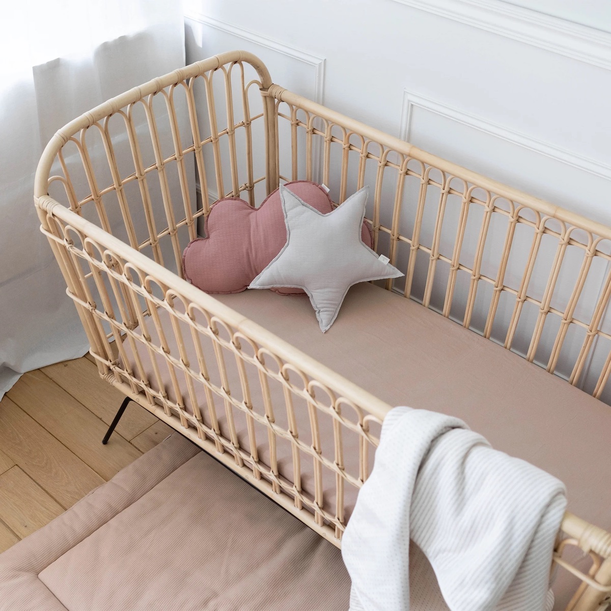 Drap housse 60x120cm de Bemini natural