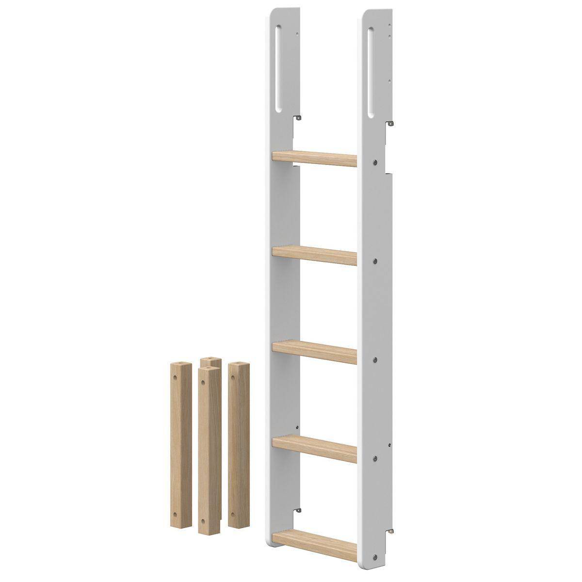 Échelle droitepiètements lit superposés haut NOR Flexa chêneblanc Abitare Kids