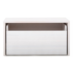 Ensemble coffre à roulette tablette supérieure DELUXE fintion blanchi