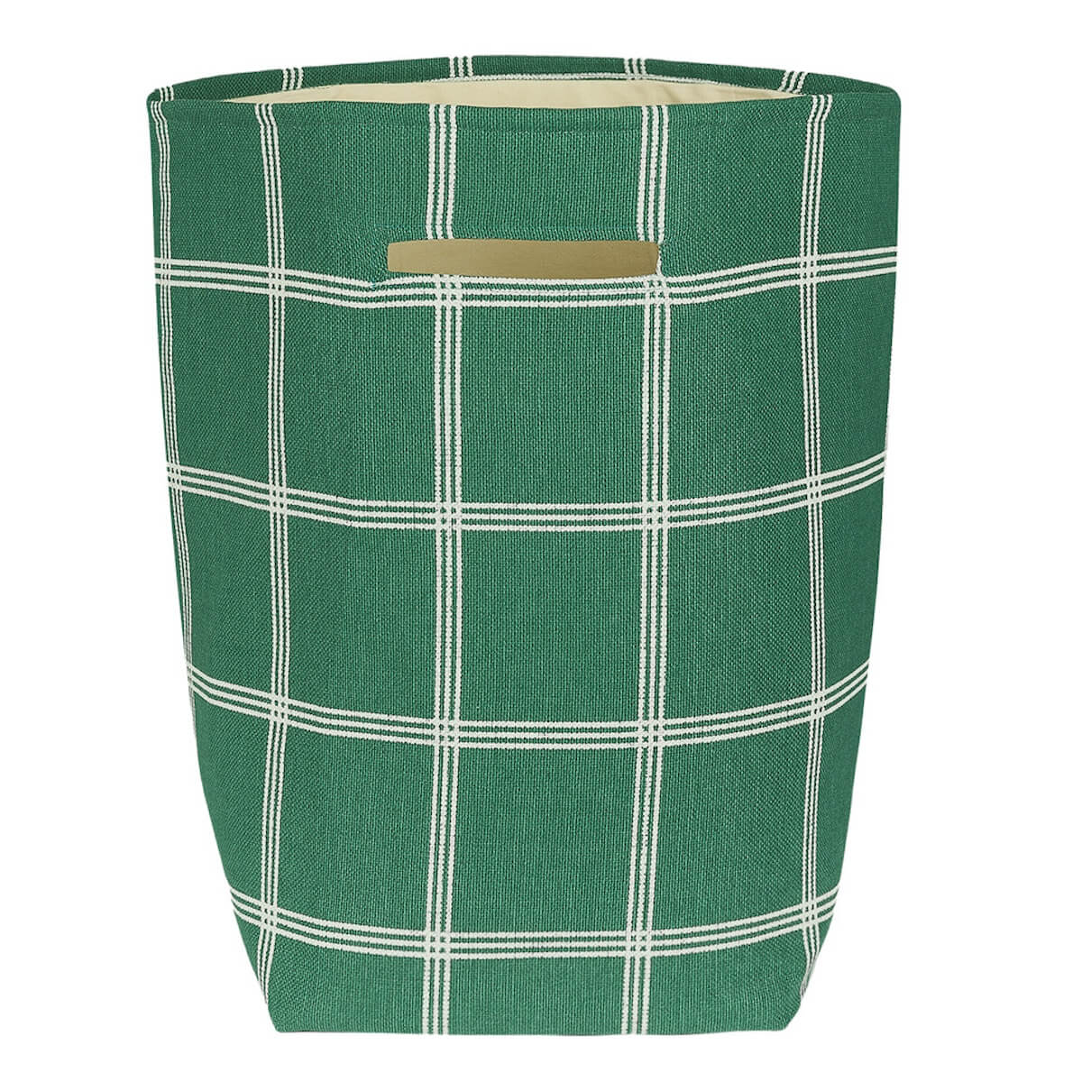 Grand panier de rangement VIBES Nobodinoz Green white windowpane