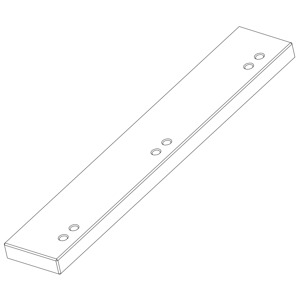 Grande pièce verticale 10x57cm Montessori DESTYLE de breuyn laqué blanc
