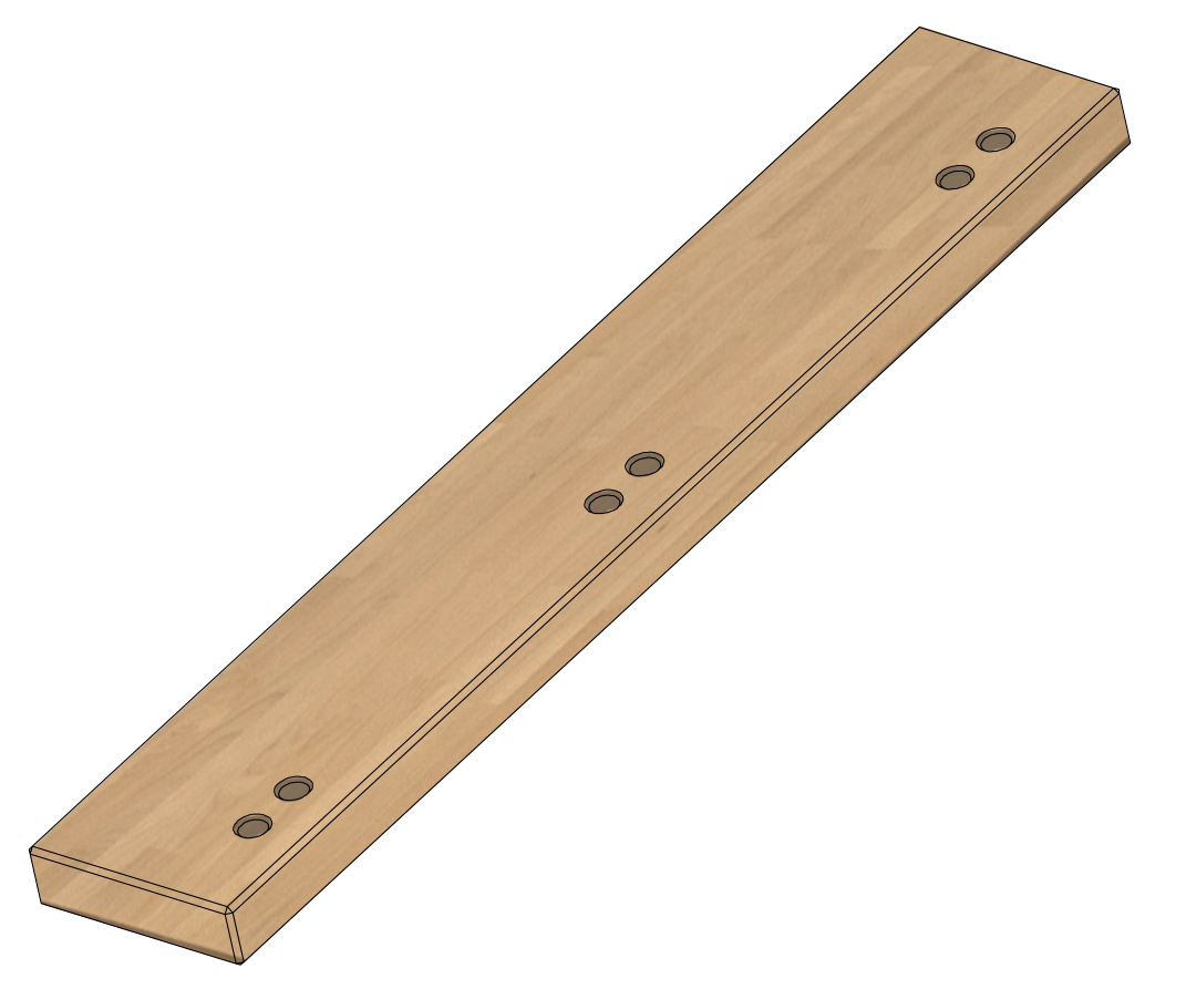 Grande pièce verticale 10x57cm Montessori DESTYLE de breuyn naturel